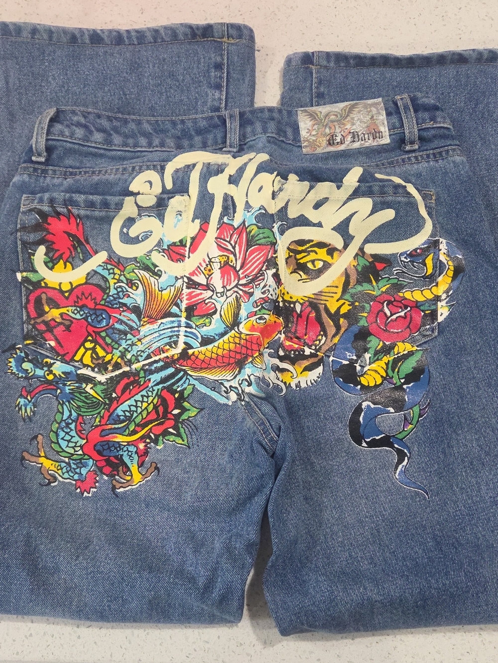 Ed Hardy Women's Blue Denim Jeans Size 26